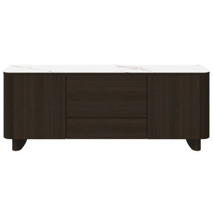 Santiago Sideboard, White Ceramic / Dark Oak, W 200 cm