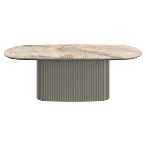 Santiago Coffee Table, Brown Ceramic / Ash Grey, 58 x 118 cm