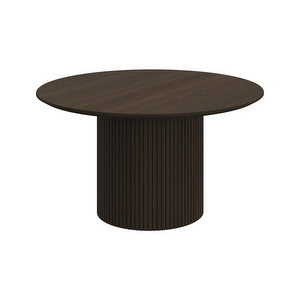 Santiago Coffee Table, Dark Oak, ⌀ 80 cm