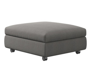 Taylor Footstool, Bristol Fabric 3060 Light Grey, 81 x 94 cm