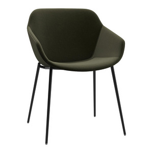 Vienna Chair, Velvet Fabric 3134 Olive Green / Black