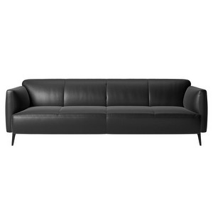 Modena-sohva, Salto-nahka 0960 musta, L 218 cm