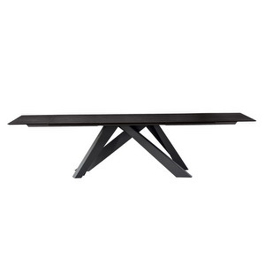 Big Table Extendable Dining Table, Oak/Metal, 90 x 180/260 cm