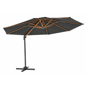 Luzzi-aurinkovarjo, tummanharmaa / antrasiitti, ⌀ 350 cm