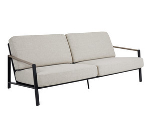 Lyra-sohva, musta/beige, L 193 cm