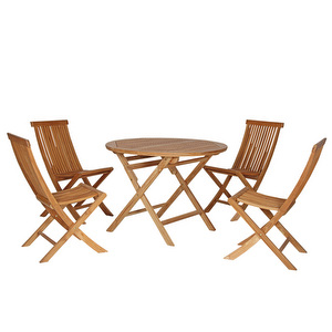 Turin-taittopöytä + tuolit, ø 100 cm, 4 tuolia