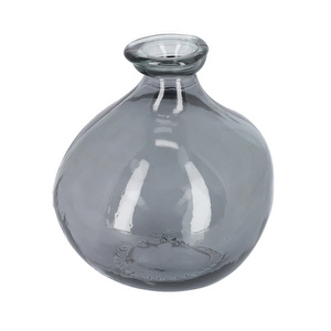 Brenna Vase, Blue Glass, H 18 cm