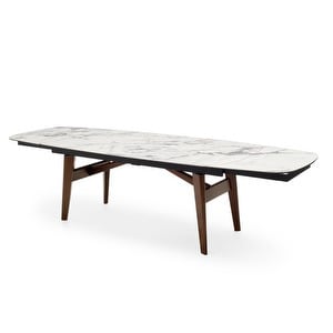 Abrey -jatkettava ruokapöytä, valkoinen/smoke, 100 x 250/300 cm Abrey -jatkettava ruokapöytä, valkoinen/smoke, 100 x 250/300 cm