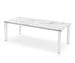 Delta Extendable Dining Table, Ceramic Marble/White, 100 x 220/280 cm