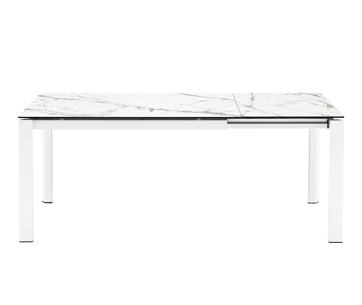 Calligaris Delta Extendable Dining Table White/Matt White, 85 x 130/190 cm