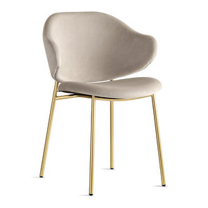 Holly Chair, Sand Velvet/Brass