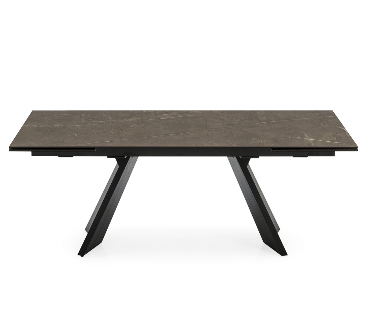 Calligaris Icaro -jatkettava ruokapöytä pronssi/mattamusta, 100 x 200/300 cm