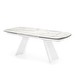 Icaro Extendable Dining Table, White Marble/White, 100 x 200/296 cm