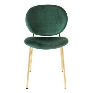 Ines Chair, Green Velvet/Brass