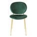 Ines Chair, Green Velvet/Brass