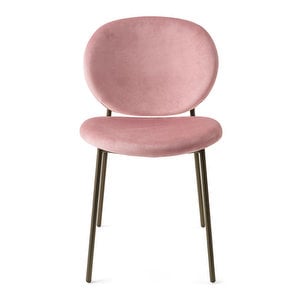 Ines-tuoli, vaaleanpunainen sametti/pronssi