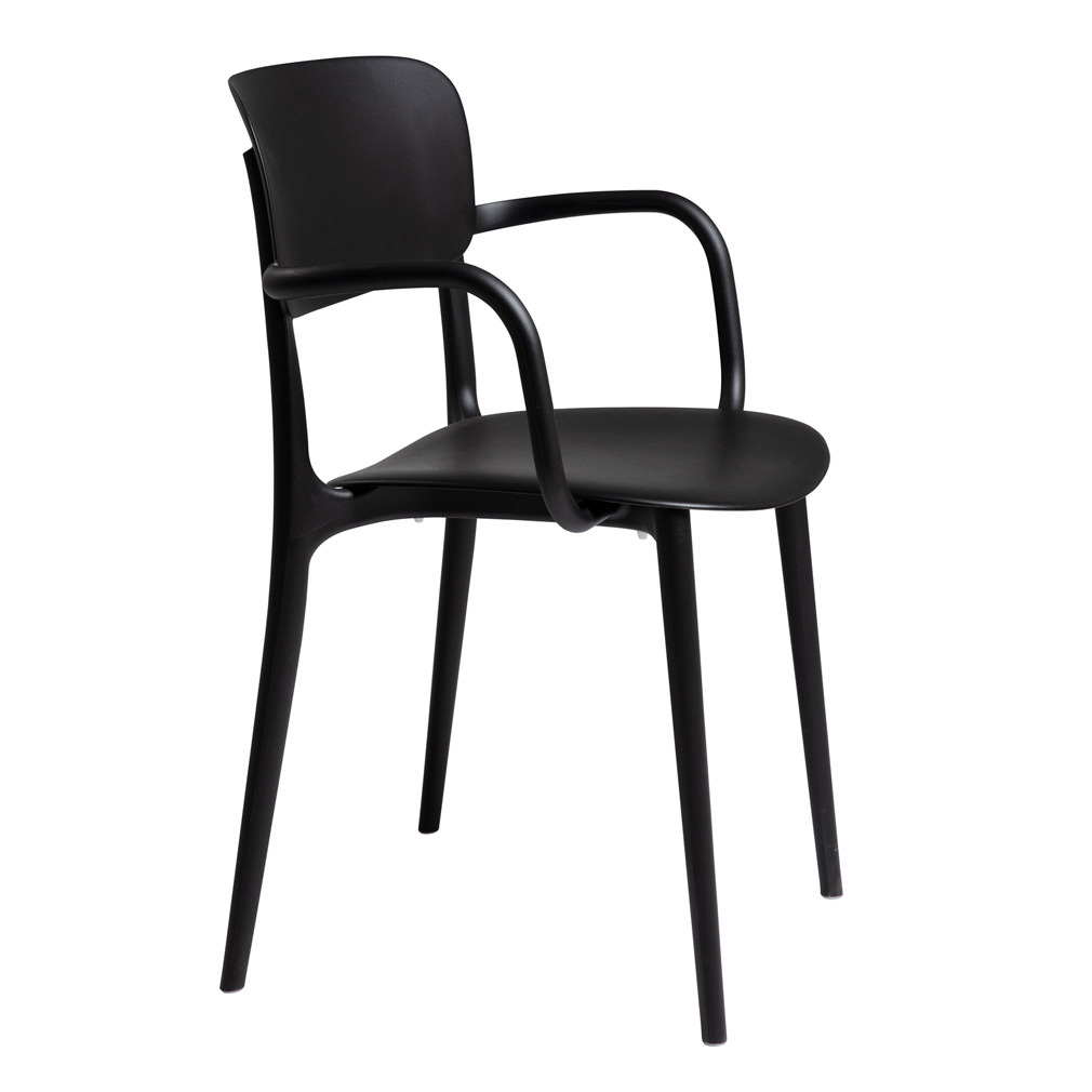 Calligaris Liberty Chair with Armrests Black