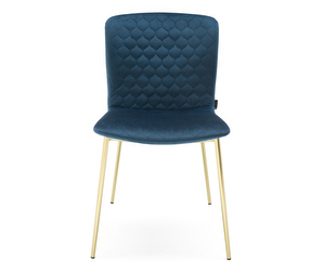Love Chair, Blue/Brass