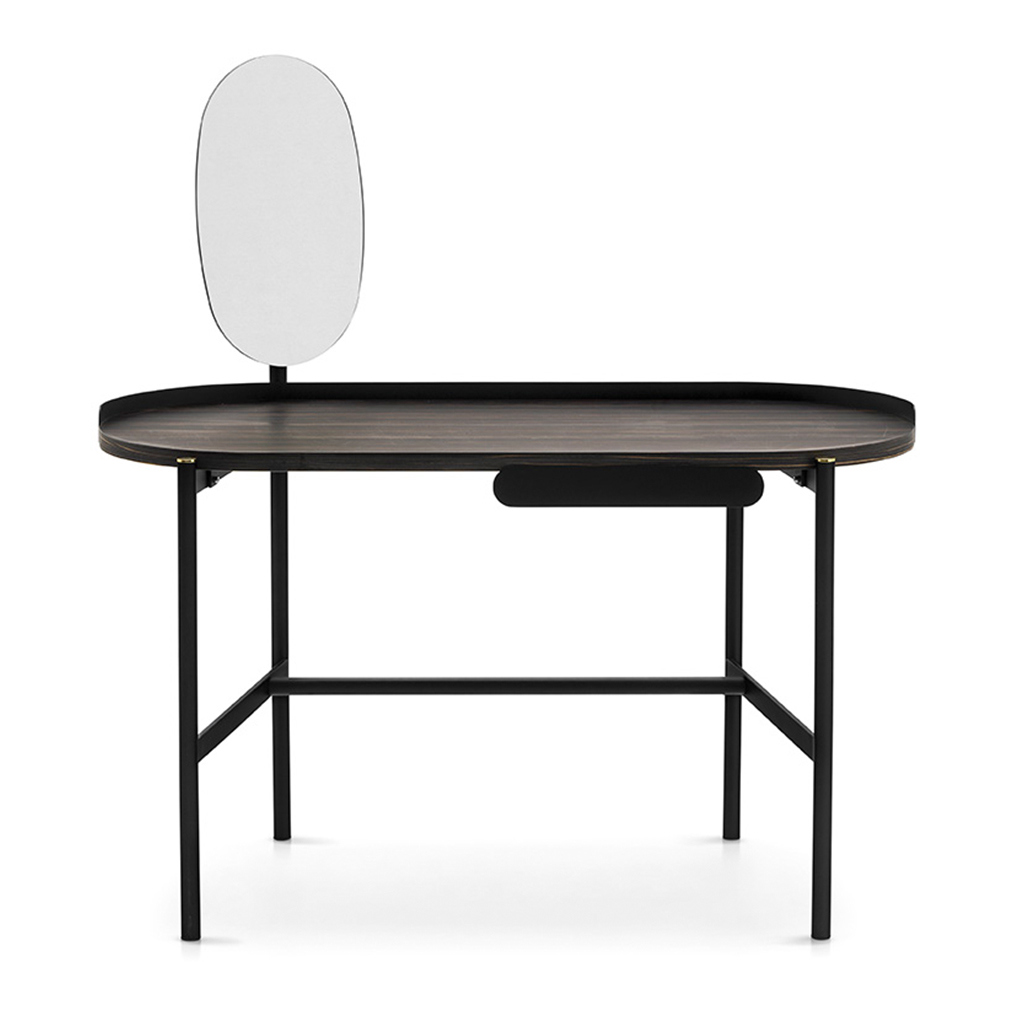 Calligaris Madame Desk with Mirror Black/Matt Black