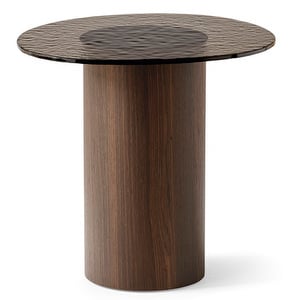 Mushroom-sohvapöytä, pronssi / tumma tammi, 52,5 x 47,5 cm