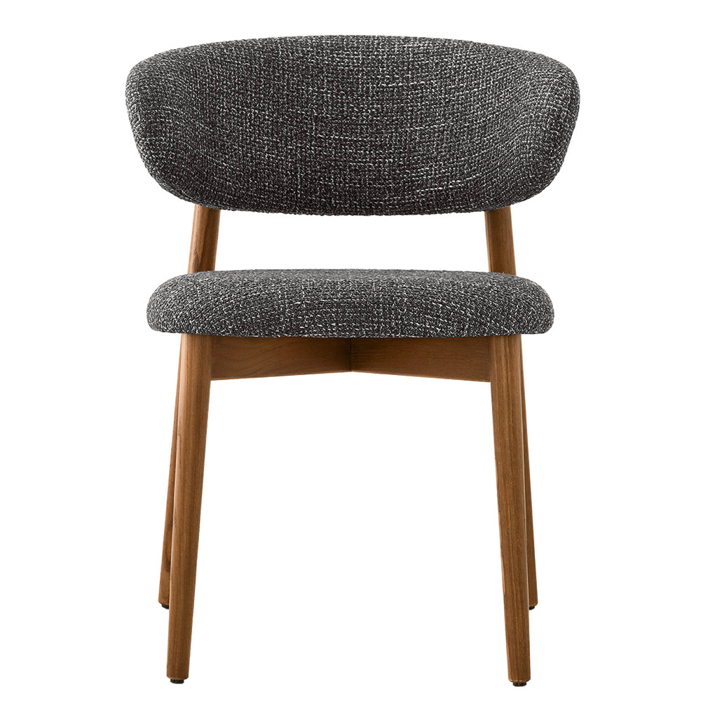 Calligaris Oleandro Chair Boucle Fabric Grey Hazel Veps l inen