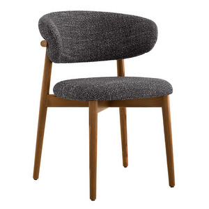 Oleandro Chair, Boucle Fabric Grey/Hazel