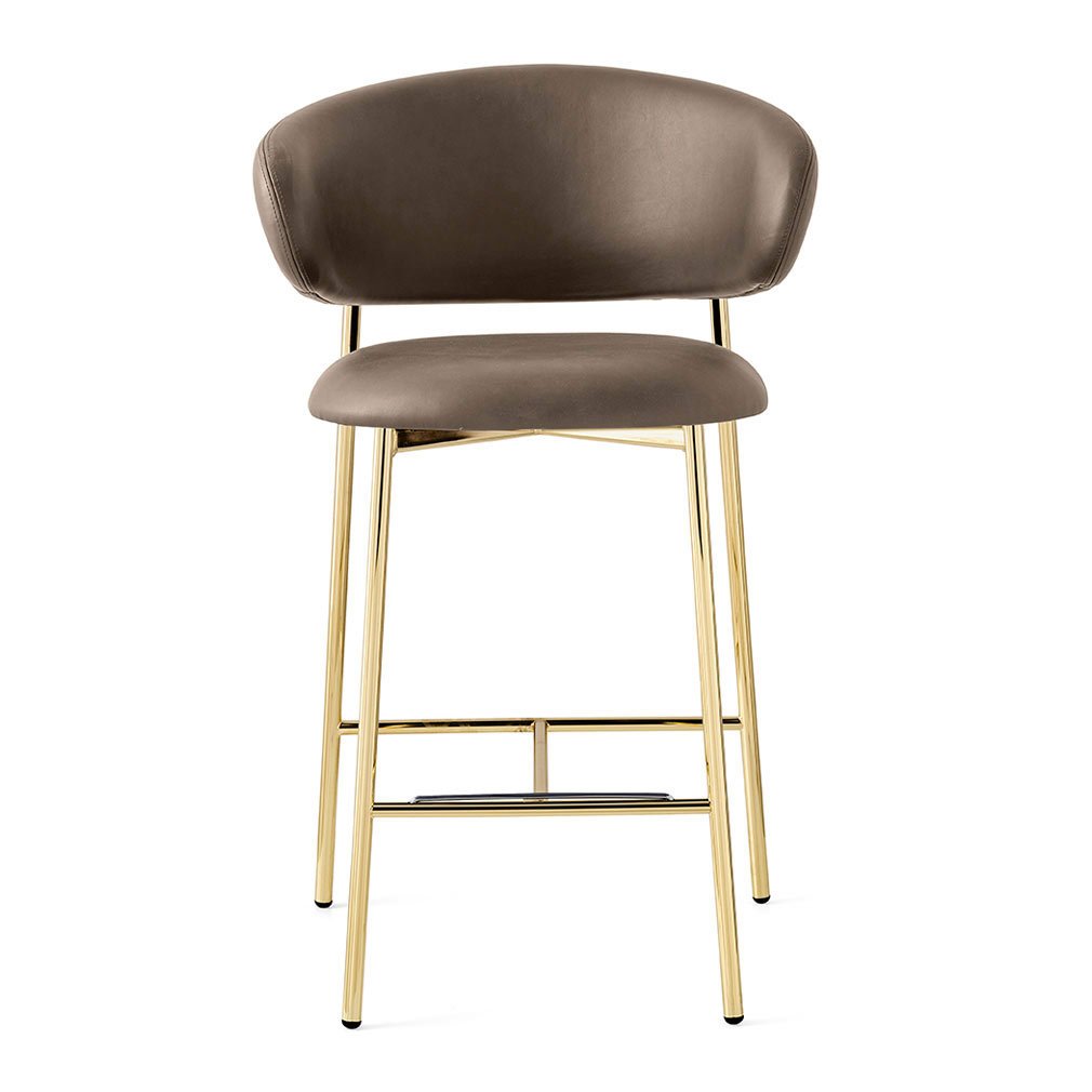 Calligaris Oleandro-baarituoli ruskea/messinki, K 93 cm