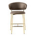 Oleandro Bar Stool, Brown/Brass, H 93 cm