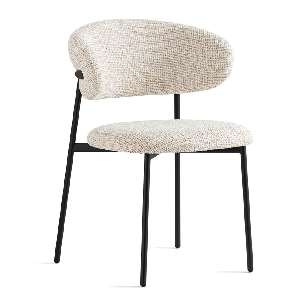 Calligaris Oleandro-tuoli buklee-kangas hemp/musta