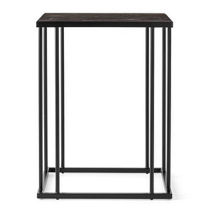 Renee Coffee Table, Black Marble/Matte Black, 38 x 38 cm