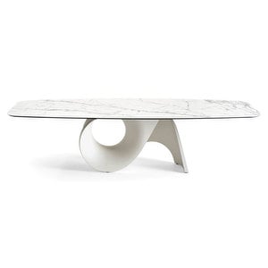 Seashell-ruokapöytä, valkoinen/valkoinen