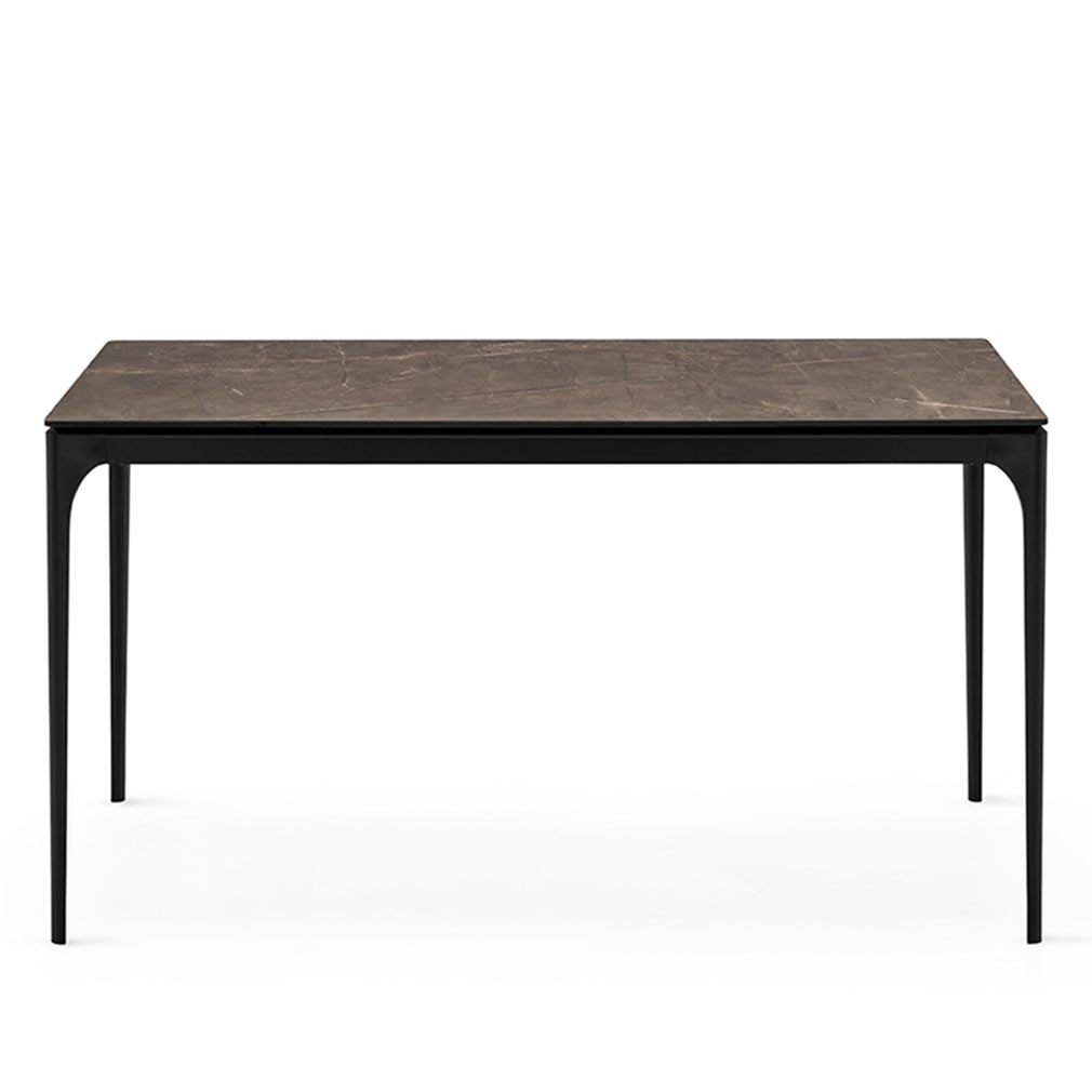 Calligaris Silhouette Dining Table Bronze Matt Black Veps l inen