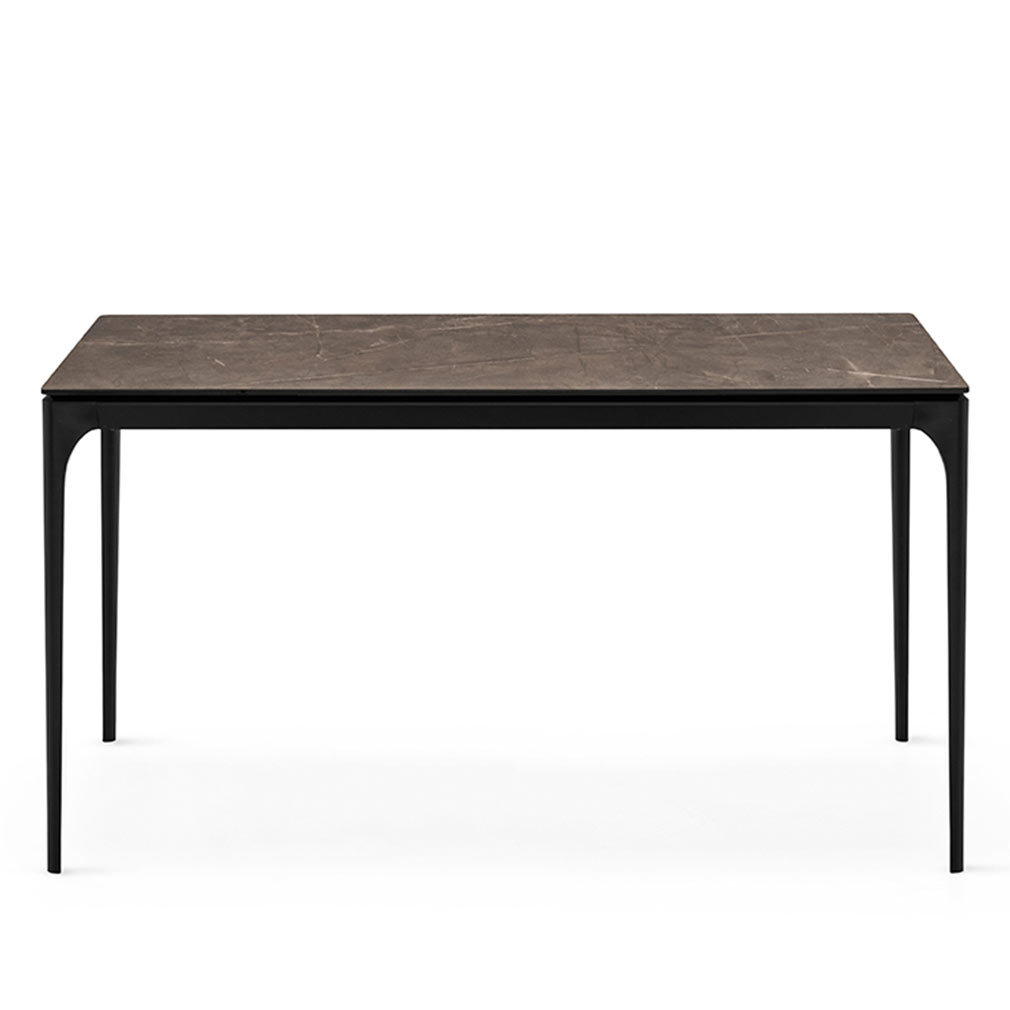 Calligaris Silhouette-ruokapöytä pronssi/mattamusta, 90 x 160/220 cm
