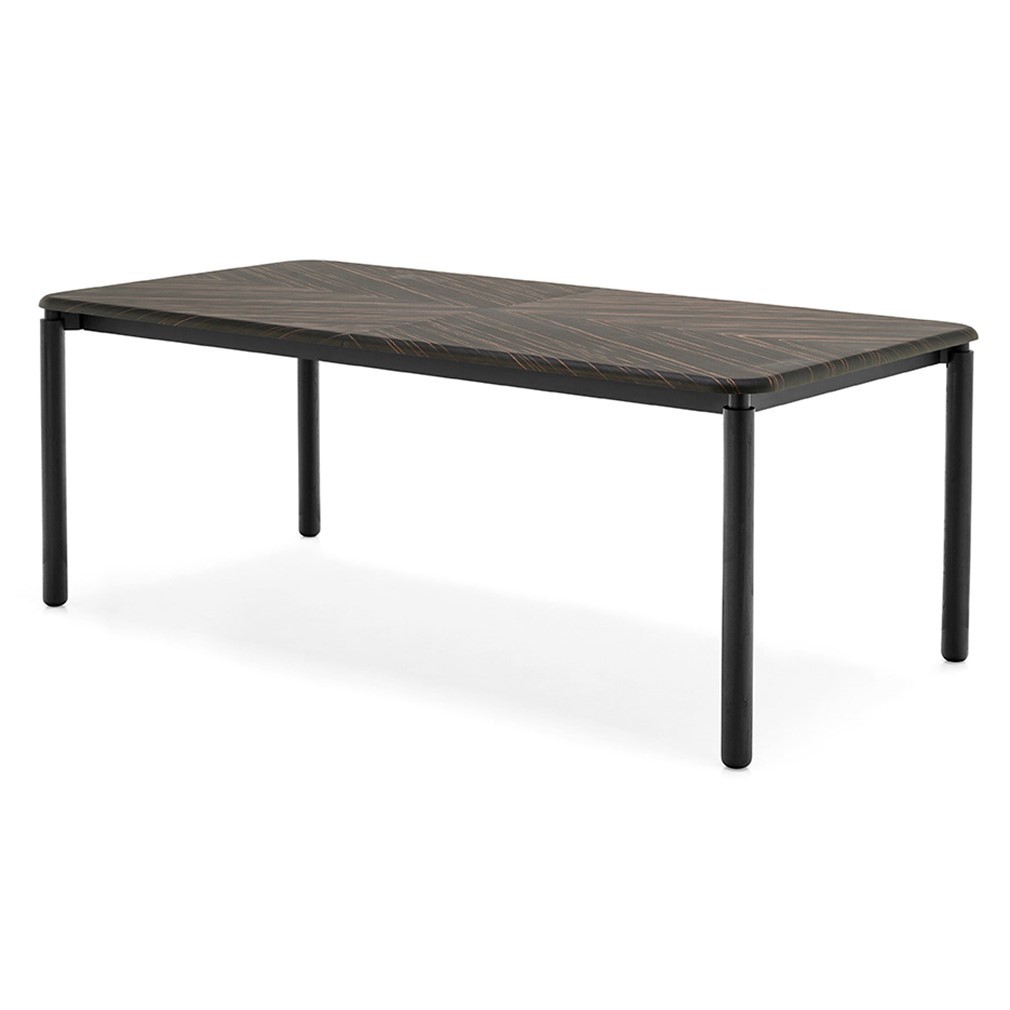 Calligaris Spiga -jatkettava ruokapöytä mattamusta/ebony, 100 x 200/260 cm