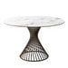 Vortex Dining Table, White/Bronze, ø 120 cm