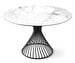 Vortex Dining Table, White Marble/Matt Black, ø 140 cm
