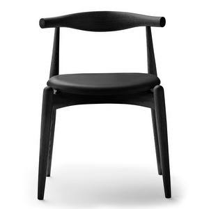 CH20 Chair, Black Oak / Black Leather