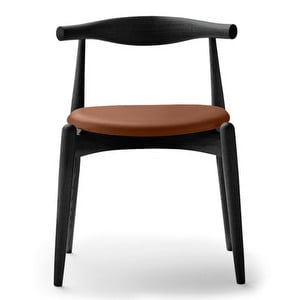 CH20-tuoli, musta tammi/ruskea nahka