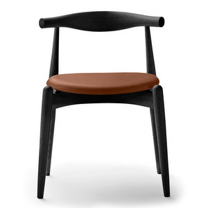 CH20 Chair, Black Oak / Brown Leather