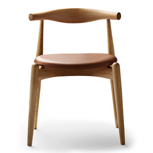 CH20 Chair, Oiled Oak / Cognac Brown Leather
