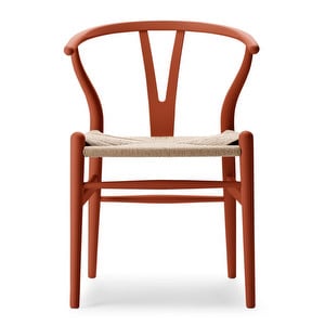 CH24 Wishbone -tuoli, soft Terracotta, luonnollisenvärinen istuin