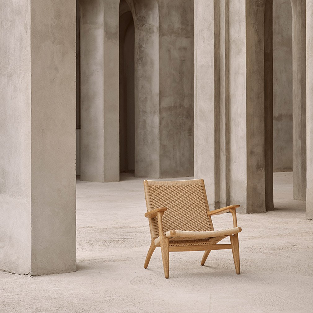 Carl Hansen S n CH25 Armchair Oiled Oak Veps l inen