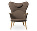 CH78 Armchair, Fiord Fabric 271 Brown