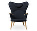 CH78 Armchair, Fiord Fabric 782 Blue