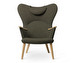 CH78 Armchair, Fiord Fabric 961 Green