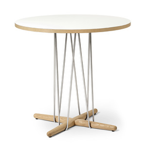 Embrace Dining Table, White Oiled Oak / White, ø 80 cm