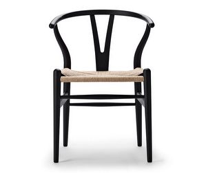 CH24 Wishbone Chair, Soft Black