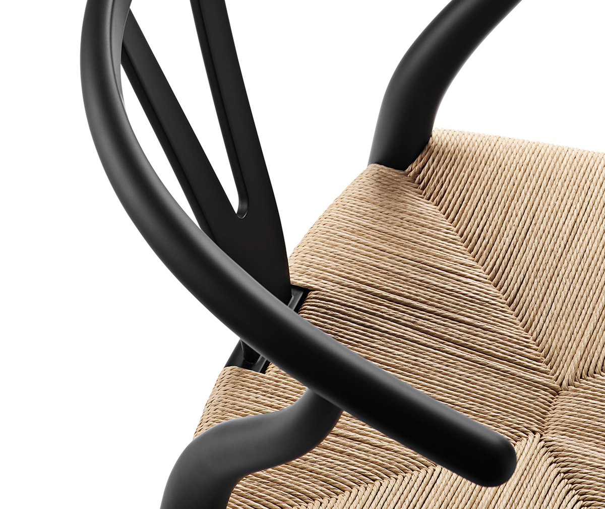 Wishbone chair cheap soft black
