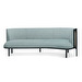 Sideways Sofa, Remix Fabric 823 Light Blue / Black Oak