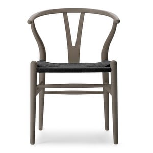 CH24 Wishbone -tuoli, soft Slate, musta istuin